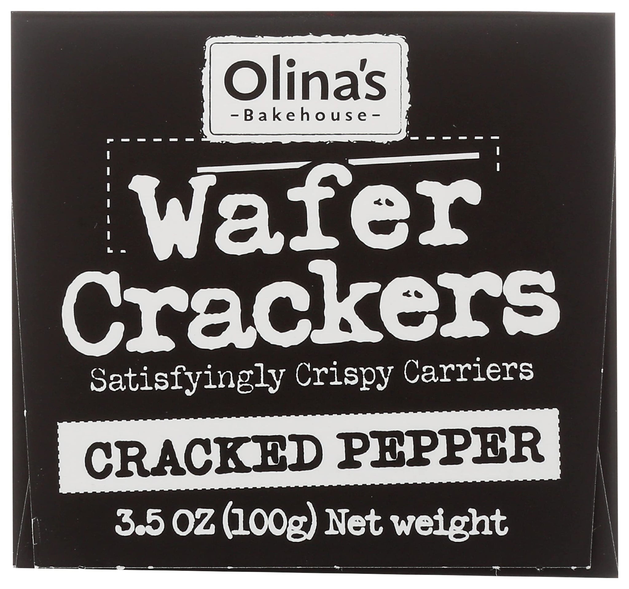 Olinas Bakehouse, Cracker Wafer Pepper, 3.5 Ounce