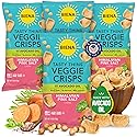BIENA Tasty Thins Veggie Crisps - Made with Avocado Oil - Low Calorie Veggie Chips for Adults and Kids - 4-Pack, 4 Ounce Bags - Himalayan Pink Salt