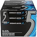 Wrigley 5 Cobalt Peppermint Sugar-Free Gum, 15 Count (Pack of 10)