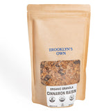 Brooklyn's Own Organic Granola Cinnamon Raisin Breakfast Cereal - Gluten-Free Healthy Snacks - 12 Ounce Resealable Eco-Friendly Pack