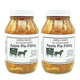 Amish Pie Filling - TWO 32 Oz Jars (Apple No Sugar Added)