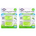 Clorox Stay Fresh Pods - Green Meadows Air Freshener and Odor Eliminator for Stay Fresh Toilet Seat, Green, 4-Piece