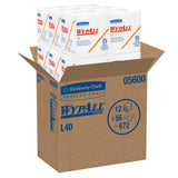Kimberly-Clark WypAll L40 Disposable Cleaning and Drying Towels (05600), Limited Use Towels, White, 12 Packs per Case, 56 Sheets per Pack, 672 Sheets