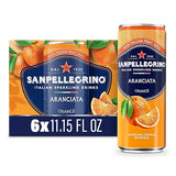 Sanpellegrino Italian Sparkling Drink Aranciata, Sparkling Orange Beverage, 6 Pack Of Cans