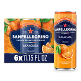 Sanpellegrino Italian Sparkling Drink Aranciata, Sparkling Orange Beverage, 6 Pack Of Cans
