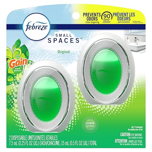 Febreze Odor-Eliminating Small Spaces Air Freshener, Gain Original Scent, 2 Count