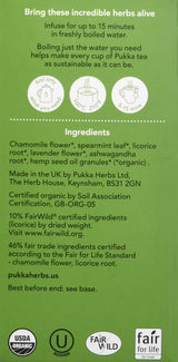Pukka Organic Peace Herbal Tea with Spearmint, Ashwagandha, and Hemp Seed Oil, Caffeine Free, 20 Total Tea Bags