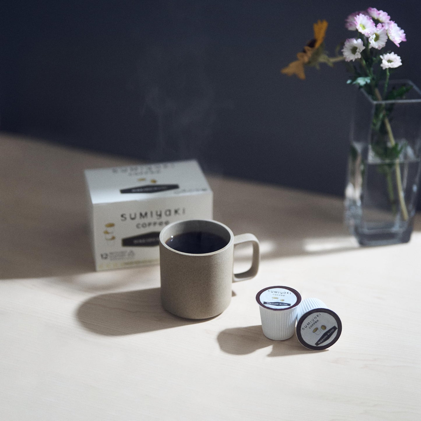 Hokkaido Sumiyaki Blend Coffee K-Cups - Smooth & Balanced, Single Serve Pods, Compatible with Keurig Brewers, 12 Count