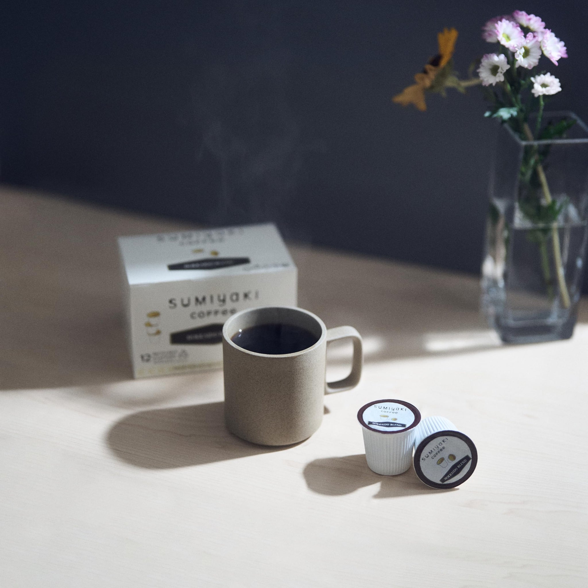Hokkaido Sumiyaki Blend Coffee K-Cups - Smooth & Balanced, Single Serve Pods, Compatible with Keurig Brewers, 12 Count