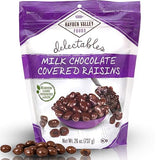 Hayden Valley Foods Milk Chocolate Covered Raisins | 26 oz Resealable Bag | No Artificial Flavors, Preservatives or Colors | Bulk Gourmet Sweet Fruit