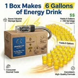 Roaring Lion energy drink (1 Gallon Bag-in-Box Syrup Concentrate) - Box Pours 6 Gallons of Energy Drink - Use with Bar Gun, Soda Fountain or Home