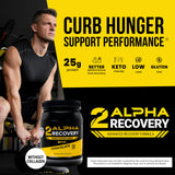 2ALPHA Recovery Chocolate - Protein Shake with Hydrolyzed Whey Isolate and Essential Nutrients for Shooters, 25g Protein for Muscle Recovery - 640g