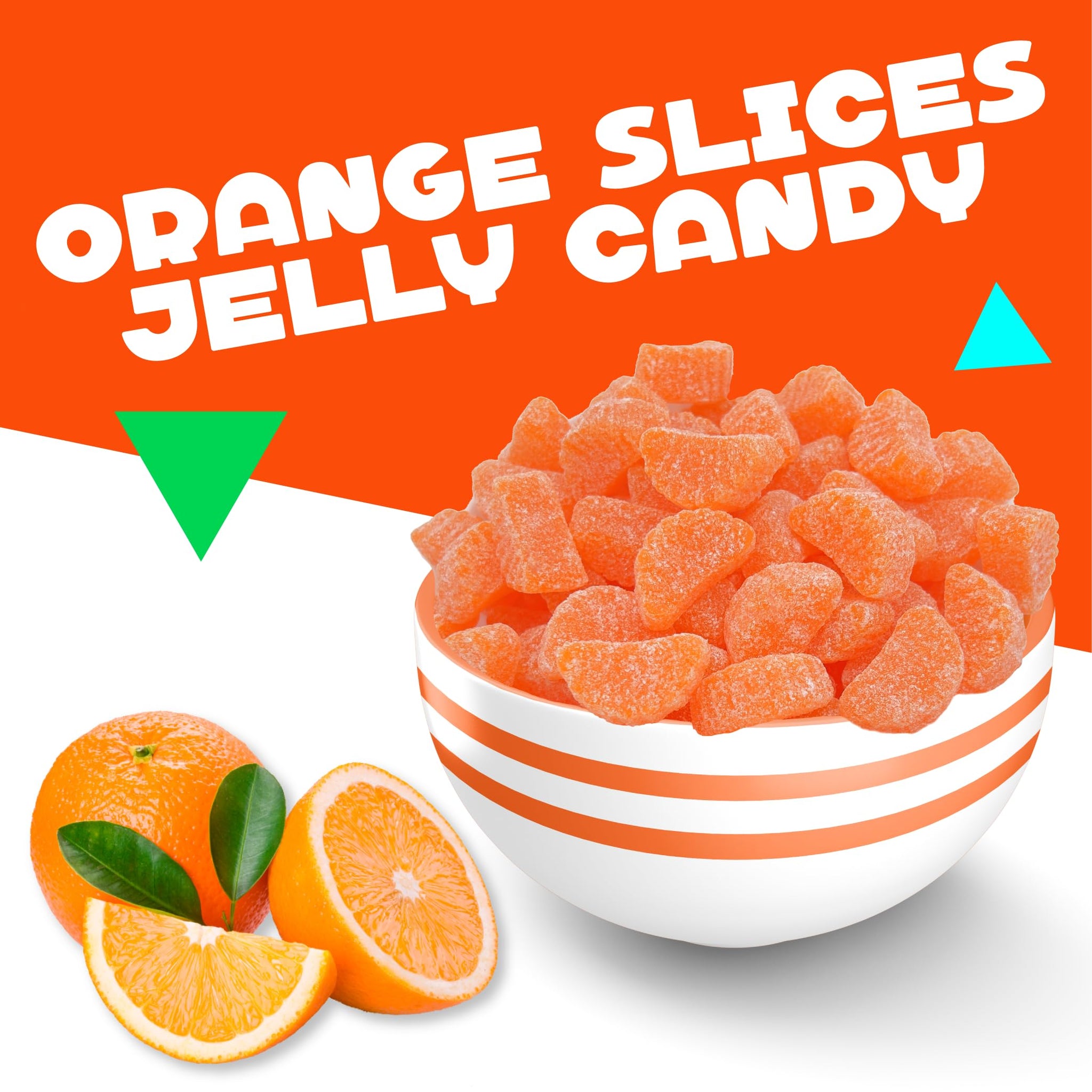 Orange Slices | 2 Pound Bag - Approx. 70 Count | Jelly Candy | Old-Time Treats |Old Fashioned Candy