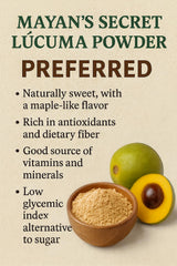 Mayan's Secret Certified Organic Lucuma Powder, 16 oz/Pack | High in nutrients
