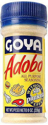 Adobo All Purpose Seasoning without Pepper by Goya, Poultry, Seafood, Meat, and Vegetable Seasoning, Fat Free and Calorie Free Latin Spice Blend