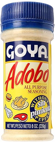 Adobo All Purpose Seasoning without Pepper by Goya, Poultry, Seafood, Meat, and Vegetable Seasoning, Fat Free and Calorie Free Latin Spice Blend
