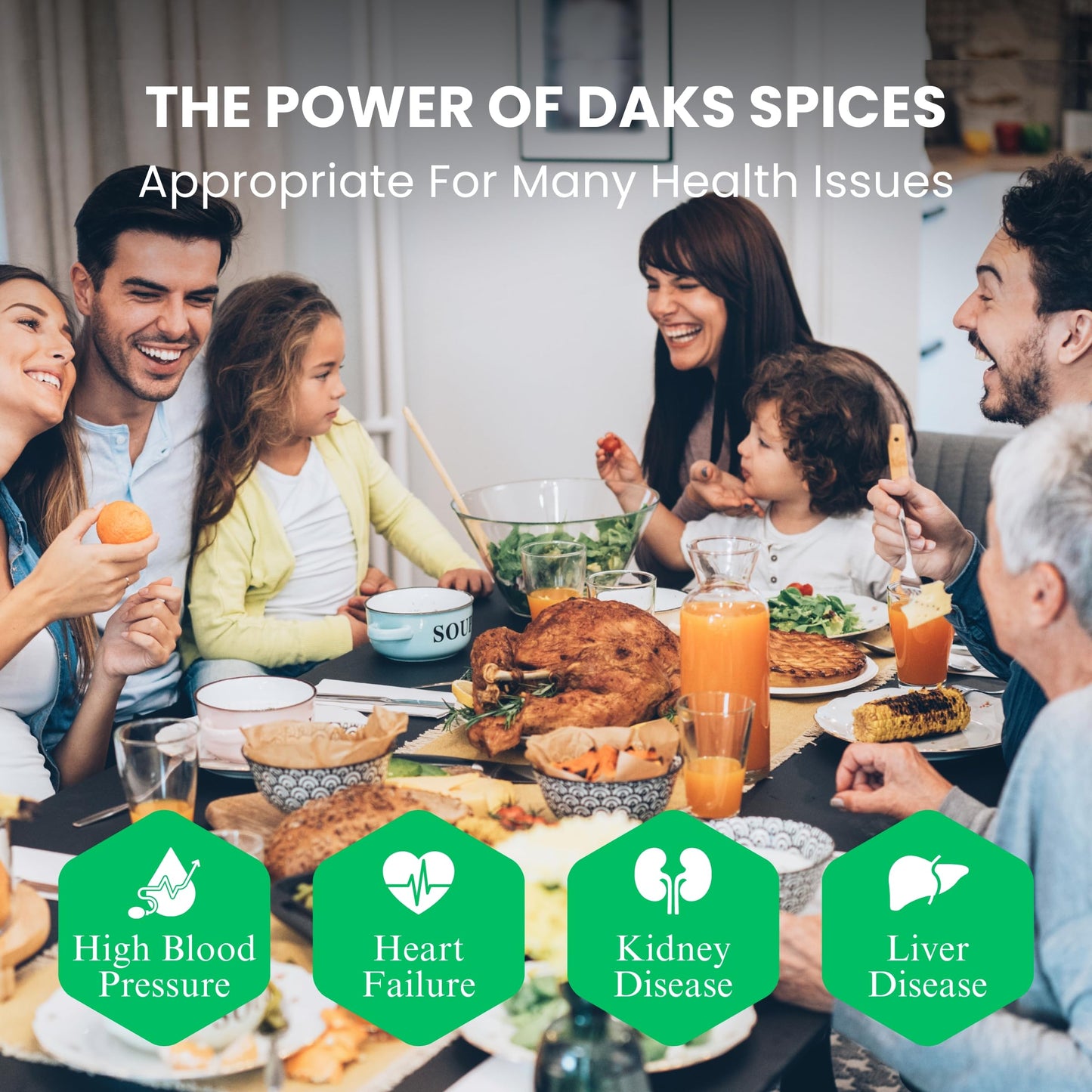 DAK's Spices 6 Pack Seasoning Blends | 100% Salt Free Spices | Premium & Healthy Seasoning | MSG Free, Preservative Free, Potassium Chloride Free |