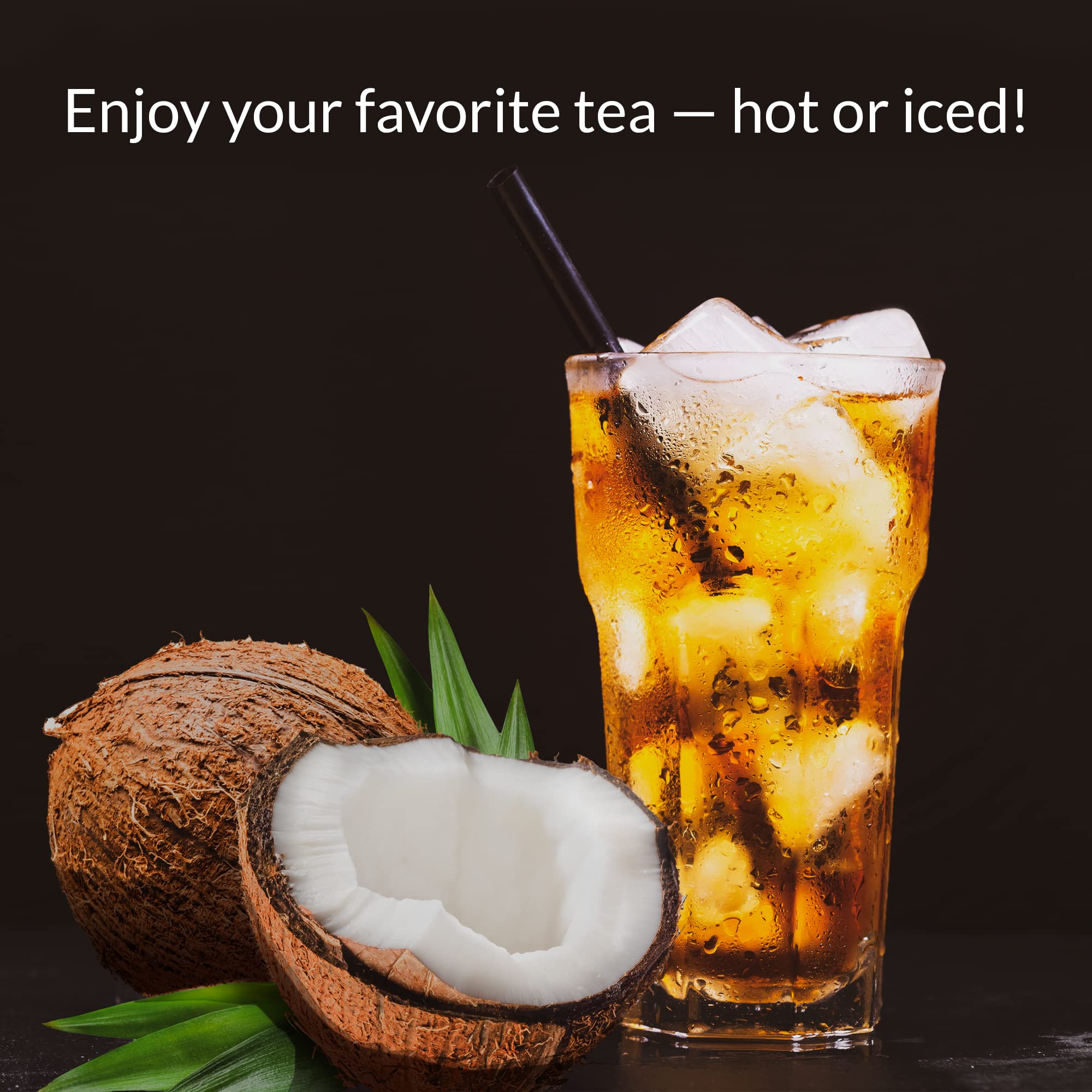 The Republic Of Tea HiCAF Toasted Coconut Black Tea, 250 Tea Bags, High-Caffeinated Gourmet Herbal Blend