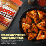 The Original Hooters Medium Wing Sauce - Ideal for Chicken Wings Dipping, Grilling, Seafood, Ribs, Spicy Hot Sauce, Balanced Restaurant Flavor