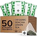 Art of Tea | Organic Sencha Green Tea Bags | 50 Pyramid Tea Bag Sachets