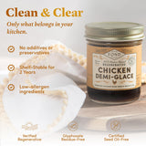 FOND Regenerative Chicken Demi Glace - Pasture-Raised Chicken Bone Broth Reduction - French Demi Glace Concentrate for Pan Sauce & Gravy