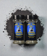 Sure Shot Sid’s Gunpowder BBQ Seasoning, 2 Pack (5.5 oz / 156 g Each) - Charcoal Smoky All-Purpose Grill Rub for Meat, Seafood, Eggs & Vegetables