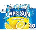 Capri Sun Flavored with Other Natural Flavor Juice Drink Blend, 10 Pouches, for School Lunches and On-the-Go Hydration, Lemonade, All Natural
