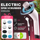 Amiff 7-in-1 Electric Bathroom Scrubbing Brush, 2500 mAh. Telescopic Bathtub Scrubber with Long Handle. Powerful Electric Bathtub Scrubber. Portable