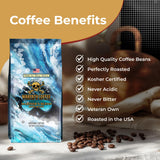 Warpath Coffee Ground Coffee Dark Roast, Mariner's Blend, High Caffeine, Extra Strong Roasted 100% Arabica Coffee Ground Beans, Rich Aroma