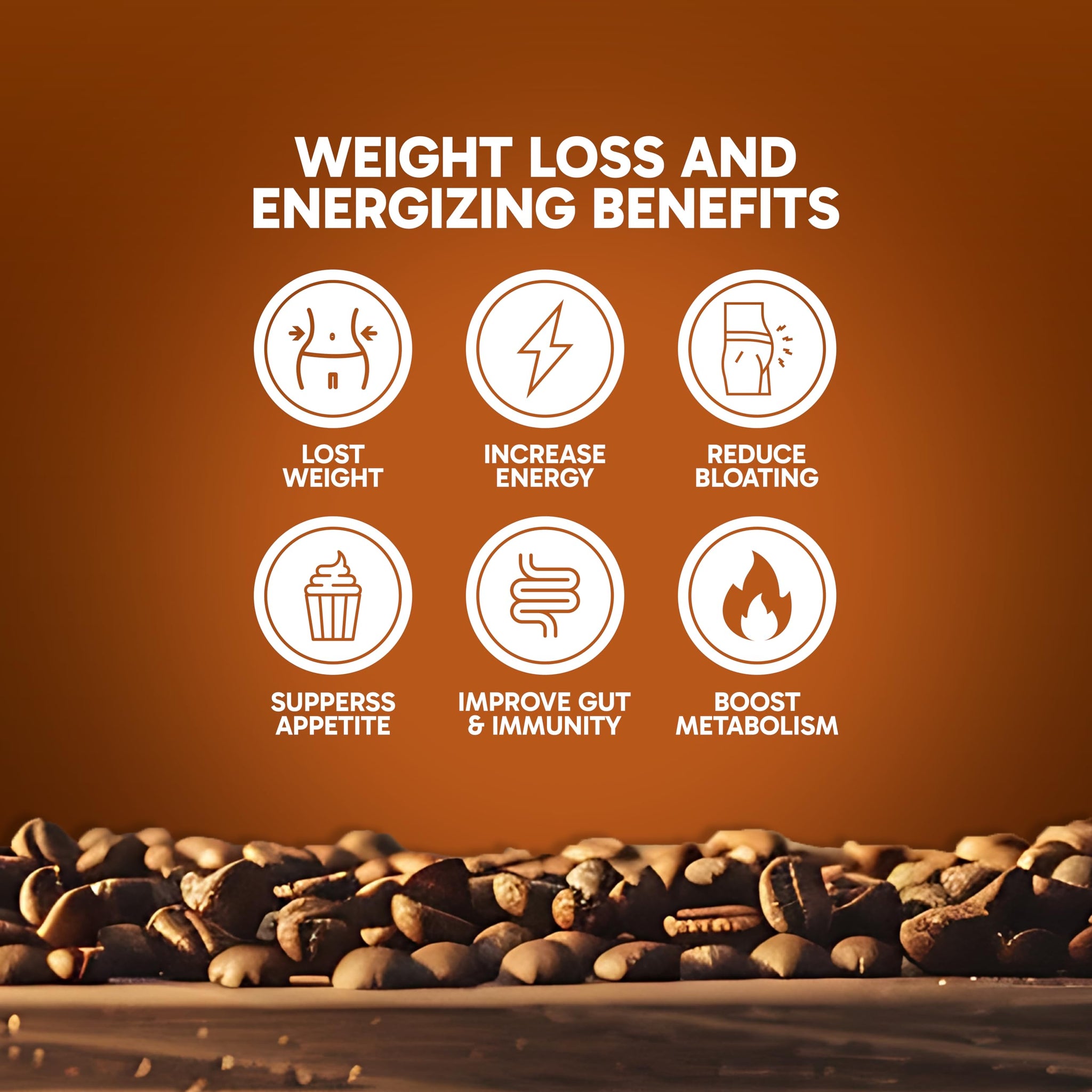 Delgada Instant Coffee - Premium Ganoderma, Rich Bold Taste - Healthy Mushroom Insant Coffee 25 Sachets