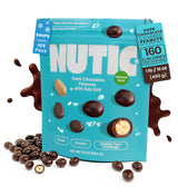 Nutic Sea Salt Dark Chocolate Covered Peanuts - 1 Lb. Luxurious Gourmet Snack Ideal for Dark Chocolate, Almond & Cashew Lovers, Belgian Quality