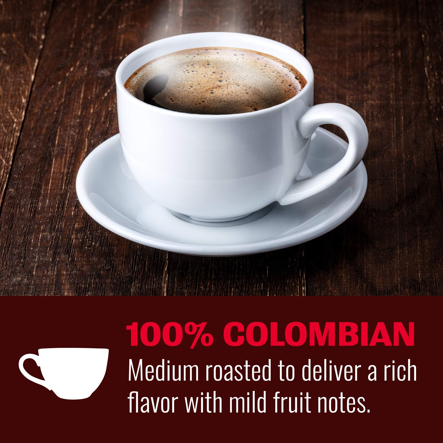 Hills Bros Single Serve Coffee Pods, 100% Colombian Ground Coffee, Medium Roast, 20 Count - Keurig Compatible, Roasted Arabica Coffee Beans, Smooth