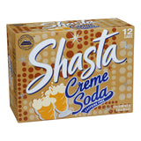 Shasta Creme Soda | 12-Pack of 12oz Cans | Smooth Vanilla Cream Flavor | Sweet & Nostalgic | Caffeine-Free