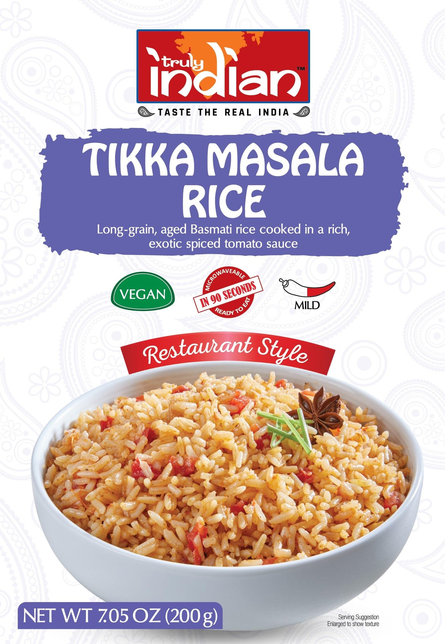 Truly Indian Tikka Masala Rice | Long-Grain, Aged Basmati Rice | Authentic Traditional Indian Rice Dishes Made With Locally Grown Ingredients | Ready to Eat, Vegan, Microwaveable Meal