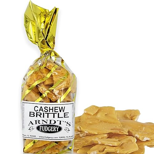 Brittle (set of 4 bags) 6 oz. per bag Homemade Arndts Fudgery DBA The Amish-Buggy (Cashew Brittle (4 Bags))