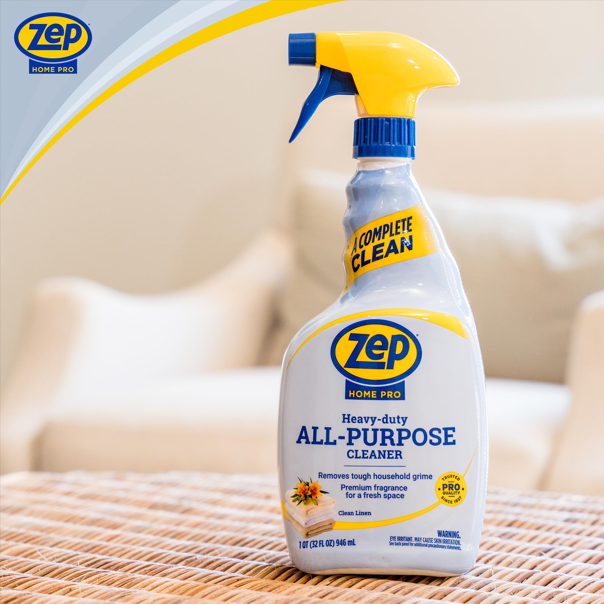Zep Home Pro Heavy-duty All-Purpose Cleaner - 32 oz (Pack of 1) R61306 - Removes tough grime from multiple surfaces throughout the home and leaves