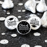 DISTINCTIVS Black White Class of 2026 Graduation Kiss Stickers, 216 Count