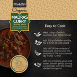 Khazana ORGANIC Madras Curry Indian Simmer Sauce - 12.7oz Jars | Non-GMO, Vegan, Gluten Free, Kosher | Authentic Indian Meals Made Easy at Home!