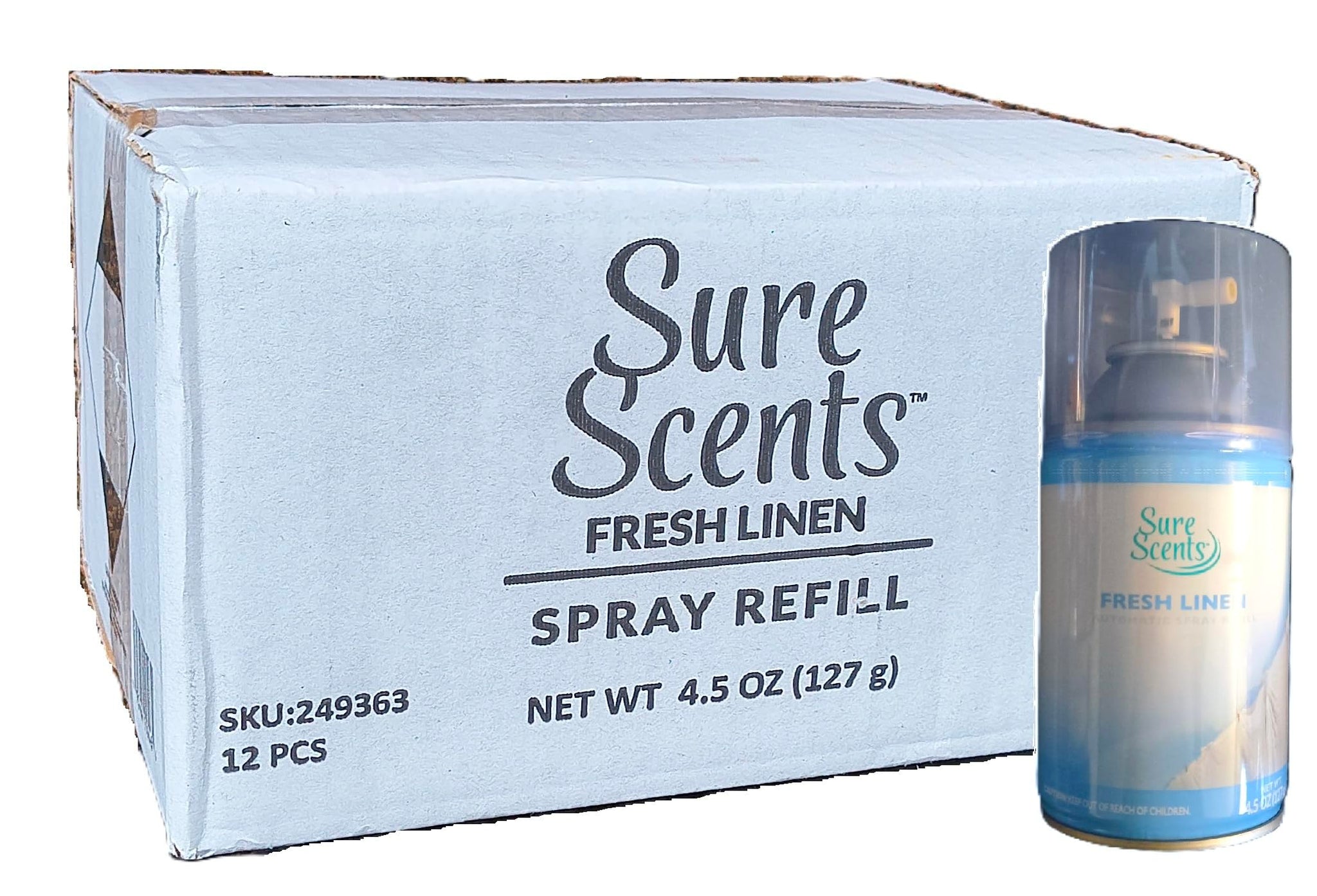 Sure Scents™ Fresh Linen Automatic Spray Refills, 4.5 oz. 12 Pack