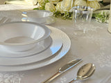 OCCASIONS 40 Pack Silver Charger Plates - 12 Inch Disposable Chargers for Dinner Plates Bulk, Premium Heavyweight Plastic for Wedding, Party & Events
