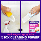 Mr. Clean Magic Eraser Sponge, Bathroom, Shower, Tub Cleaner, Soap Scum Remover, Bathroom Cleaning Supplies, Dawn Cleaning Power with Lavender Scent