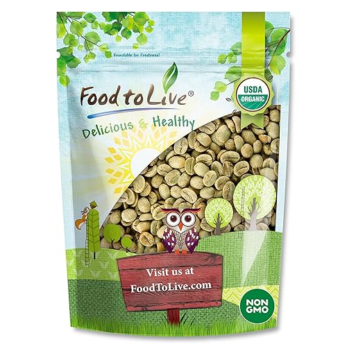 Food to Live Organic Colombian Huila Arabica Green Coffee Beans, 12 Ounces - Whole, Unroasted, Washed Bean. Single Origin. Fresh Crop. No-GMO, Vegan