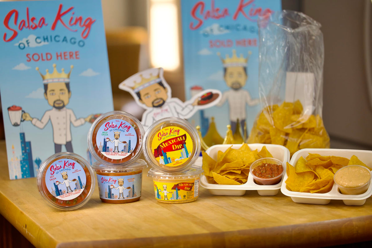 Salsa King Gourmet Salsa Variety Pack (5-Pack) - Fresh Chicago-Made Salsas & Dips - Mild, Medium, Hot, Avocado Verde & Mexicali Dip - All-Natural