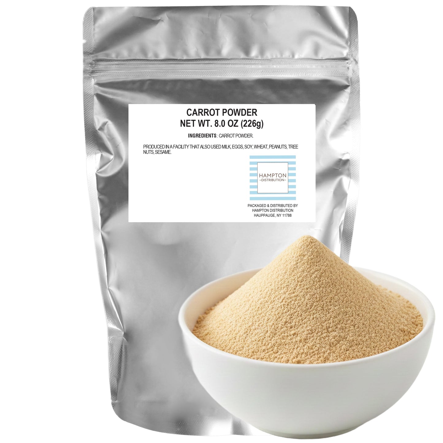 Carrot Powder, 8 Ounce Resealable Bag, Hampton Distribution