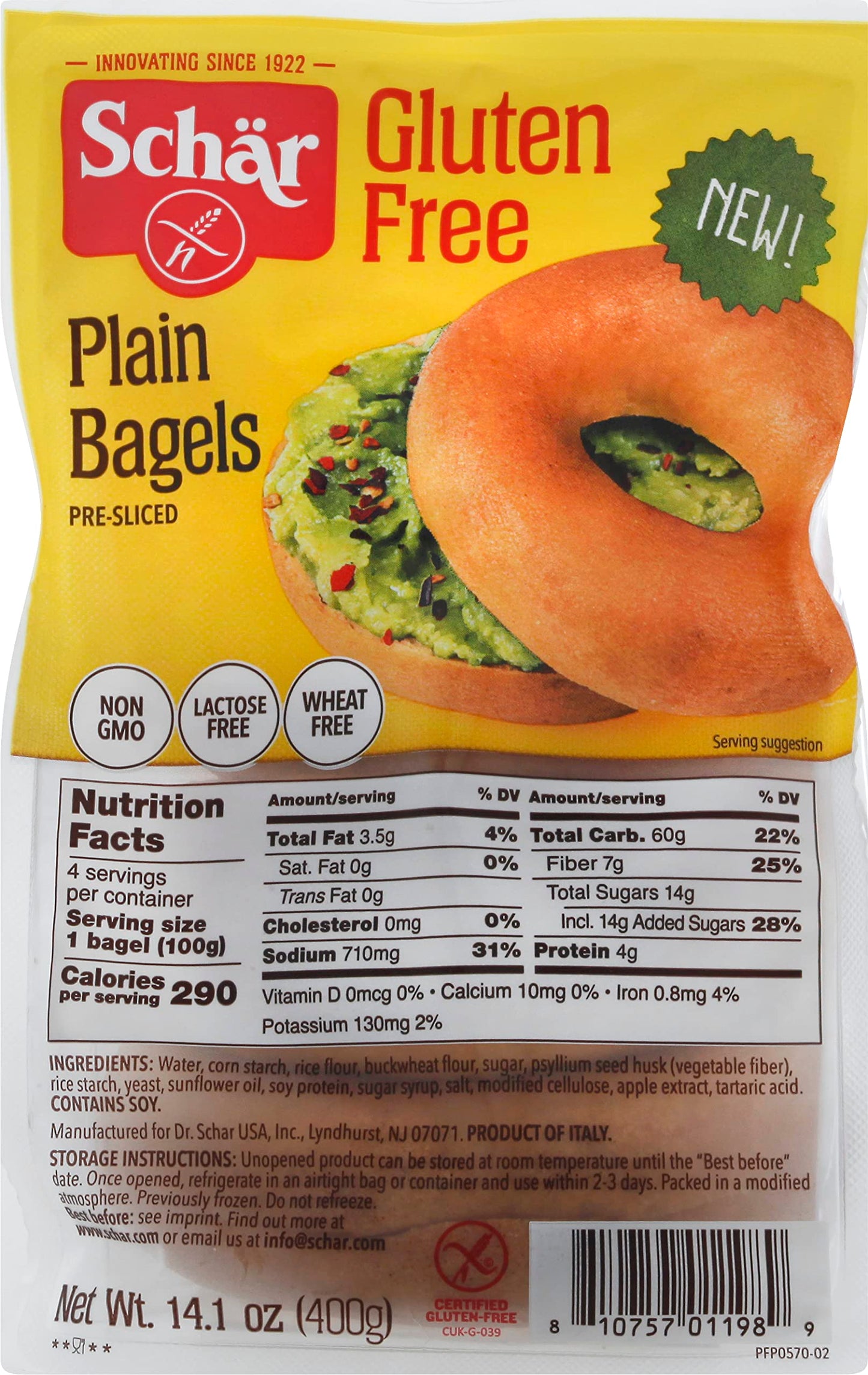 Schar - Bagel Plain - Case of 4-14.1 Oz