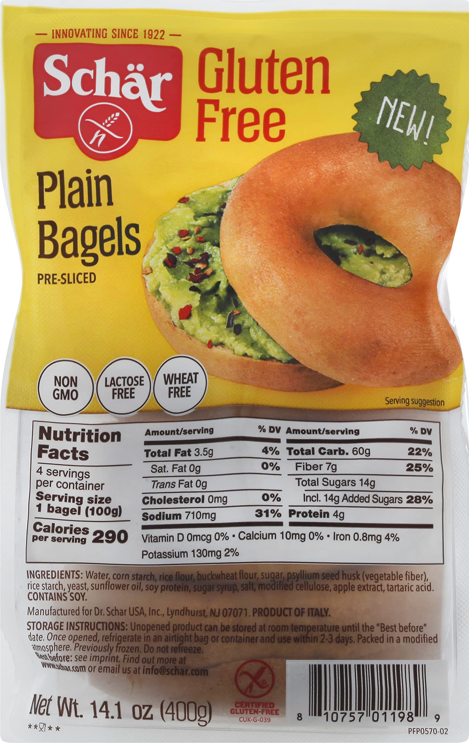 Schar - Bagel Plain - Case of 4-14.1 Oz