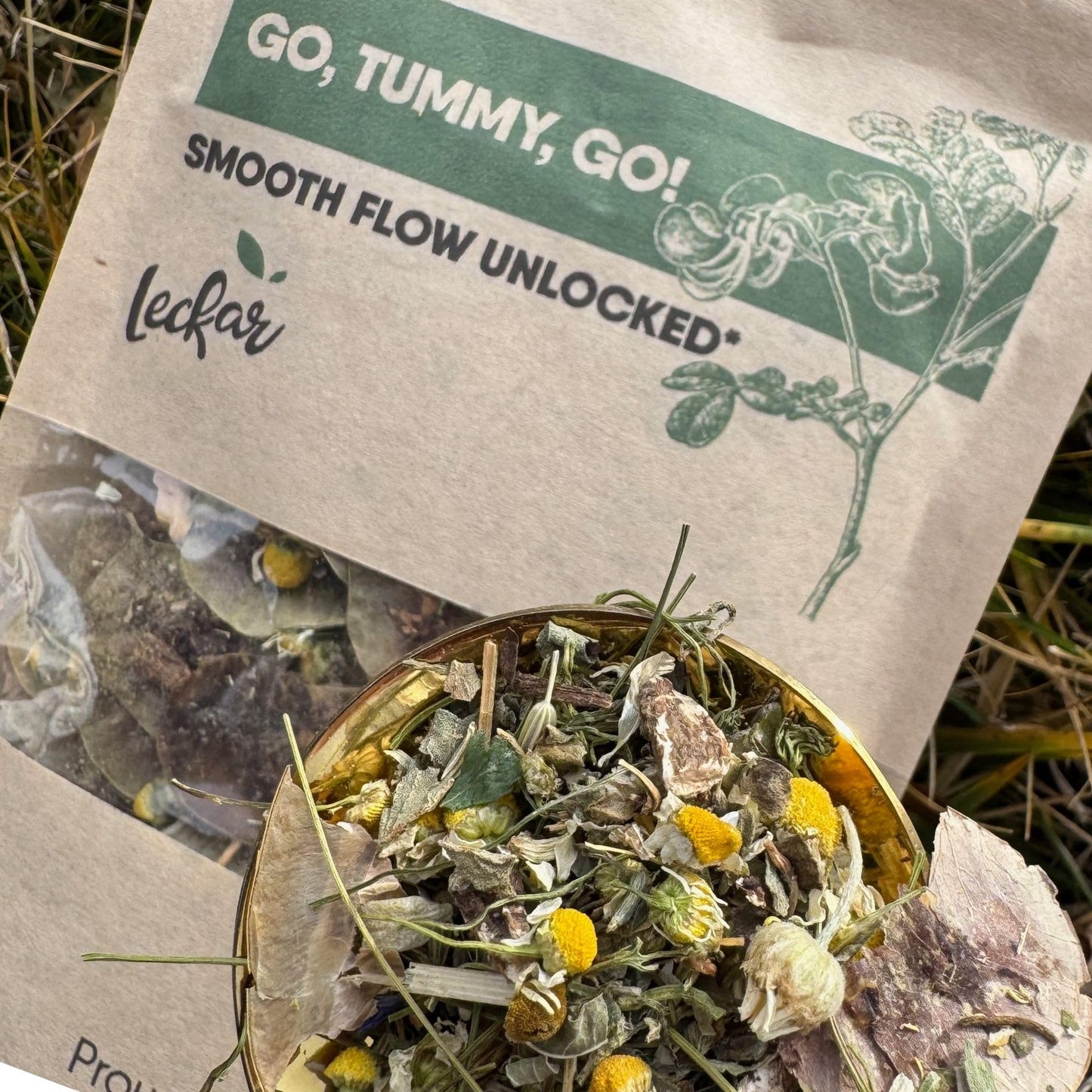 Leckar Go Tummy Go Herbal Tea - Natural Digestive Support & Bloating Relief - Gentle Detox & Regularity Blend with Senna, Fennel & Dandelion