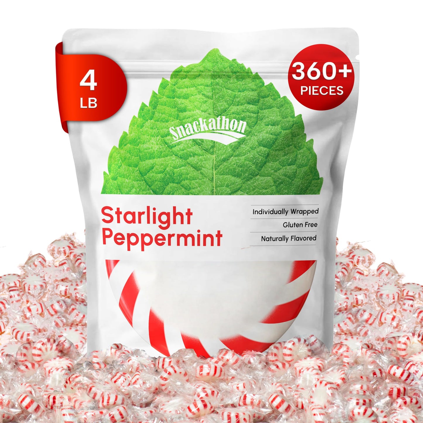 Starlight Candy, Individually Wrapped (Peppermint, 4 Pound)
