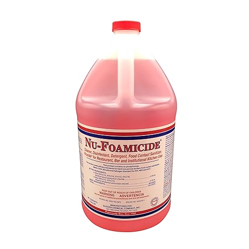 Glissen Chemical - 300048 Nu-Foamicide EPA Registered 1-Gal All Purpose Cleaner Concentrate, Industrial Commercial Grade (Packaging may vary)