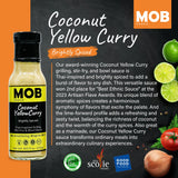 MOB Sauce Coconut Yellow Curry - Award Winning Thai-Inspired Grilling, Stir-Frying & Bowl Sauce that’s Vegan, Gluten-Free, Keto-Friendly with Natural